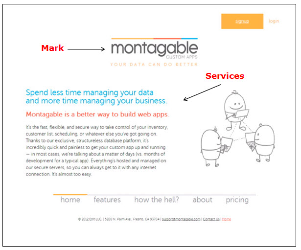 Screenshot of Montagable webpage advertising computer services.