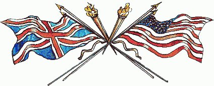 American and British flags
