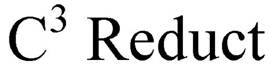 Design comprising the wording 'C3 Reduct' represented in stylized font with the numeral three shown as a superscript after the letter 'C'.